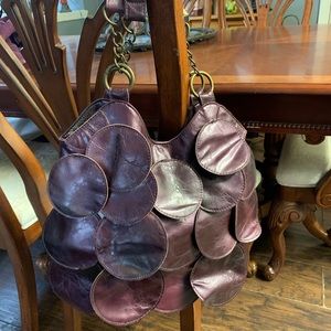 Beautiful Deep Purple Fish Scale Shoulder Bag